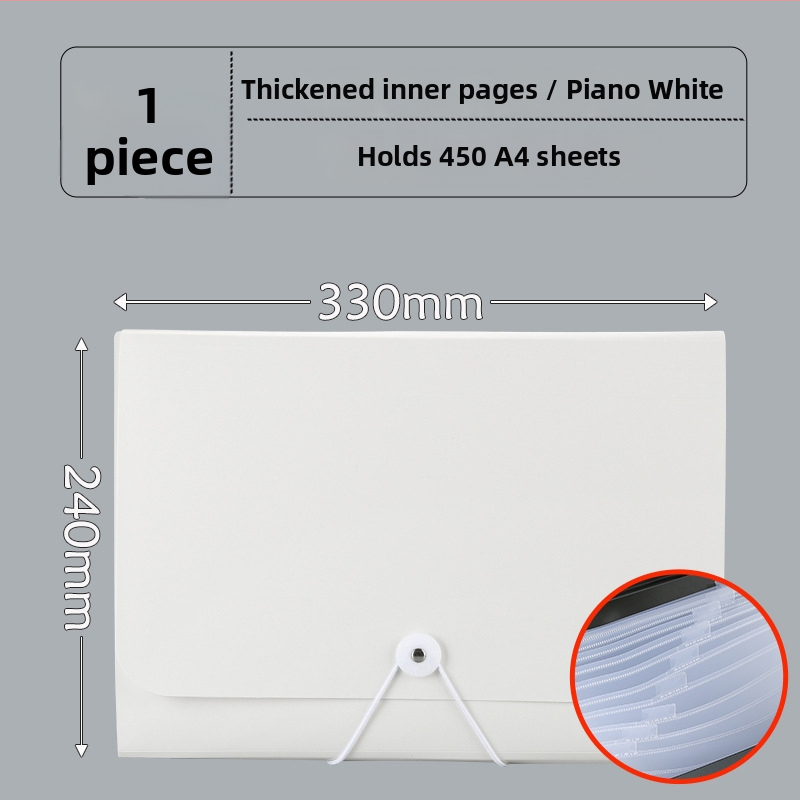 13-skyrčių akordeoninė dokumentų byla, plastikinė konstrukcija, didelė talpa, spausdintas logotipas, pritaikymas, licencijuotas privatų prekės ženklas