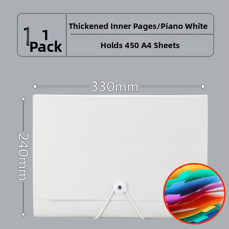 13-skyrčių akordeoninė dokumentų byla, plastikinė konstrukcija, didelė talpa, spausdintas logotipas, pritaikymas, licencijuotas privatų prekės ženklas