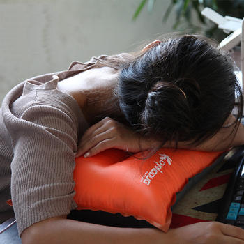 Автоматична надуваема възглавничка за открито – преносима пътуваща възглавничка с опора за гърба (0.25 кг, максимално натоварване 50, найлонова повърхност, материал Chunya Spinning)