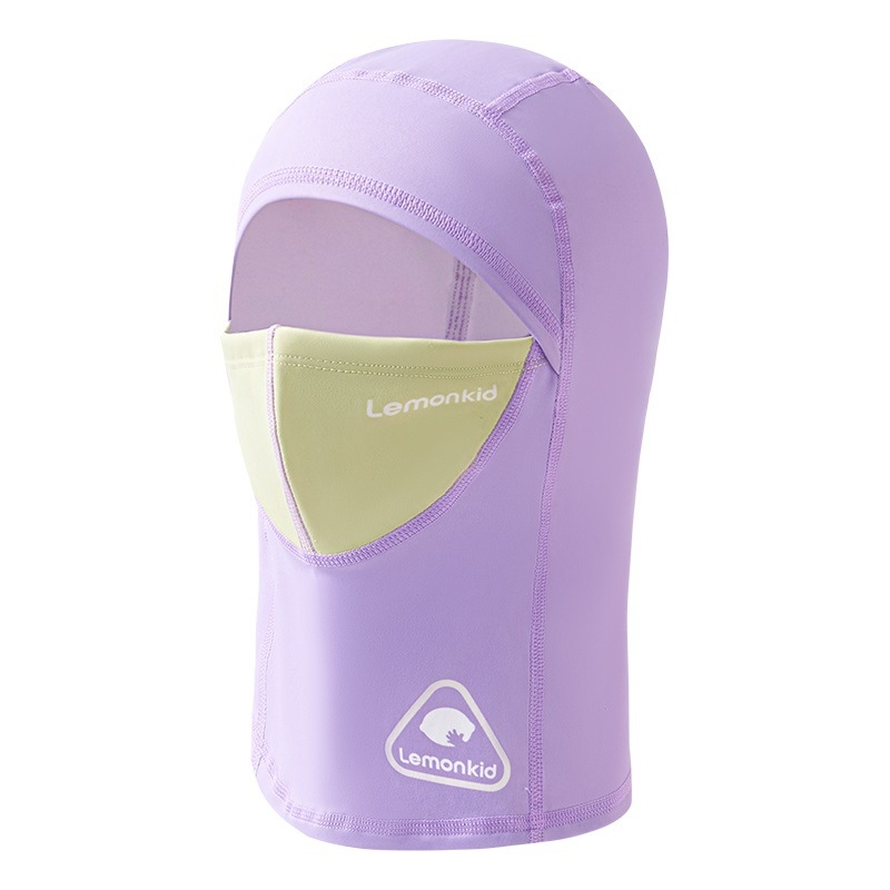 Vaikų slidinėjimo galvos apdangalas su veido kauke — vėjuotas ir šiltas, lauko sportui: dviračių sportas ir žiemos sportai; audinys: spandex/lycra; unisex