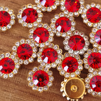 Accesoriu pentru păr cu strasuri: fundă dublu-strat în formă de floare, cu diamante cusute manual, finisaj electroplatinat