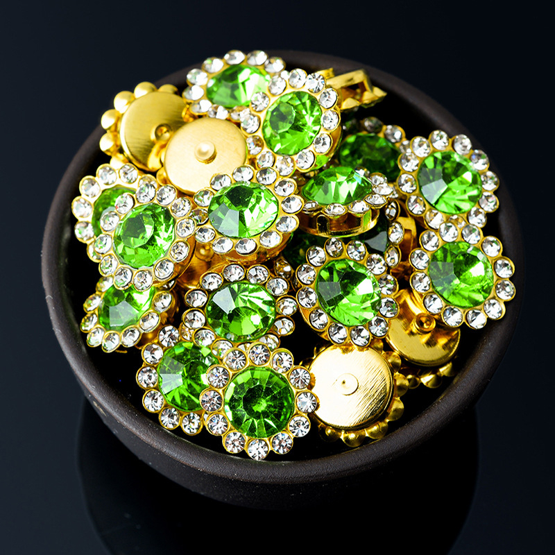 Accesoriu pentru păr cu strasuri: fundă dublu-strat în formă de floare, cu diamante cusute manual, finisaj electroplatinat