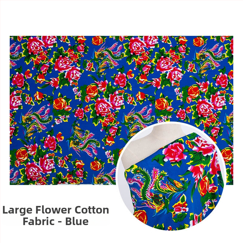 100% medvilnės twill džakardo audinys su augaliniu spaudu — šiaurės rytų stiliaus didelis gėlių motyvas