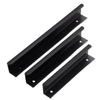 Ručka za vrata ormarića od aluminijskog legura, bočno montirana, skrivena, za garderobe i drvene ormare, moderan minimalistički stil, elektroplakirani završni sloj s teksturom žice