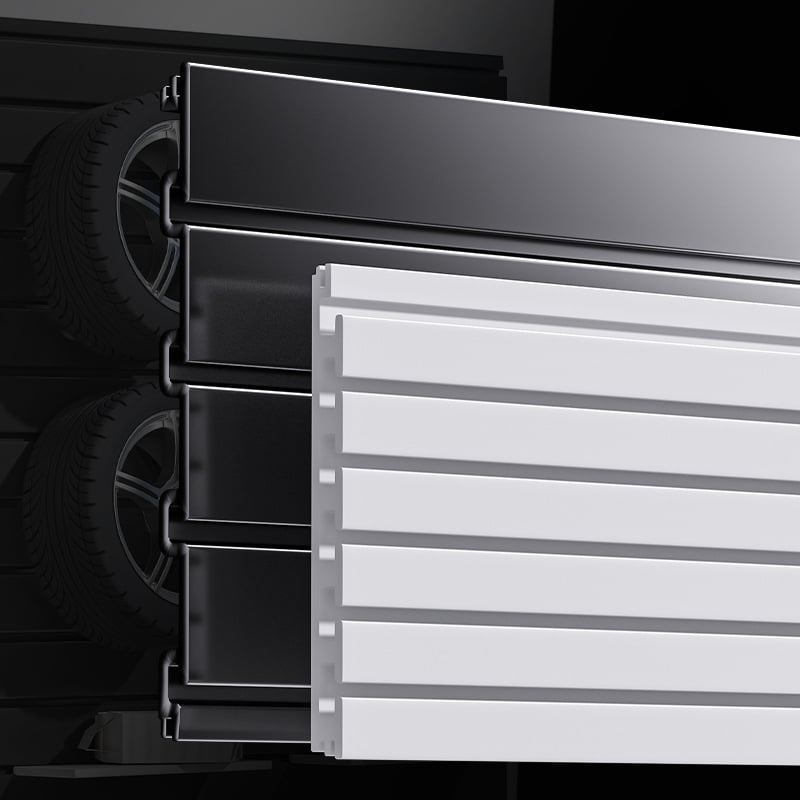 PVC sieninis display stovas su keliais kabliukais, vienos dalies PVC liejimas, apkrova virš 30 kg