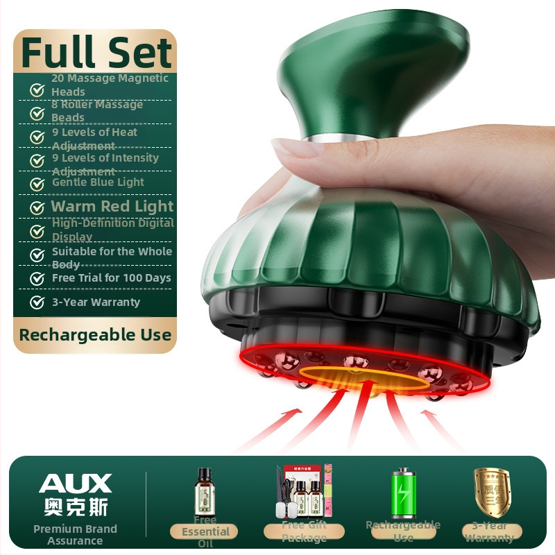 Oaks Br-g536 Ühildatav meridiaaniharja elektriline massaaž, 4 kiirust, temperatuuri reguleeritav kuni 9 taset, ABS-korpus, nuppude abil juhtimine