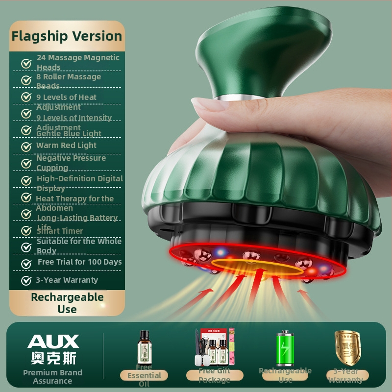 Oaks Br-g536 Ühildatav meridiaaniharja elektriline massaaž, 4 kiirust, temperatuuri reguleeritav kuni 9 taset, ABS-korpus, nuppude abil juhtimine