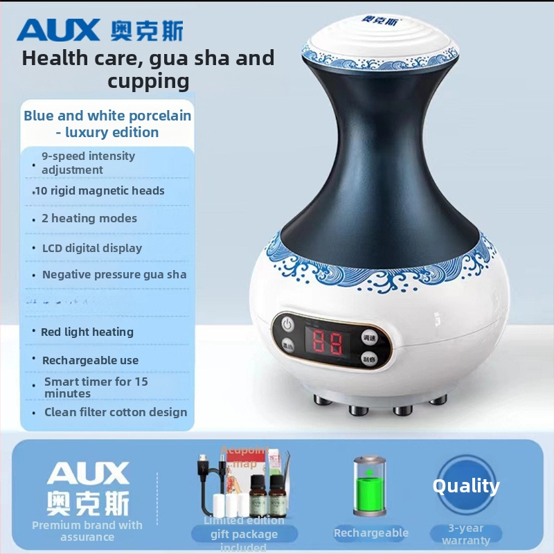 Oaks Br-g536 Ühildatav meridiaaniharja elektriline massaaž, 4 kiirust, temperatuuri reguleeritav kuni 9 taset, ABS-korpus, nuppude abil juhtimine