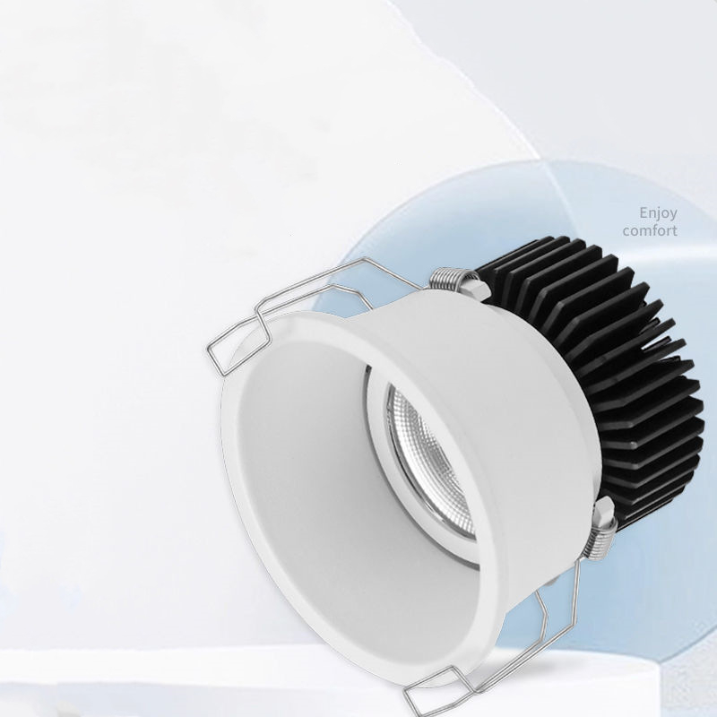 Ugradni LED spot s uskim okvirom i oblikom brda, anti-odsjaj, visok indeks reprodukcije boja, za dnevni boravak; plafonski downlight i zidno pranje