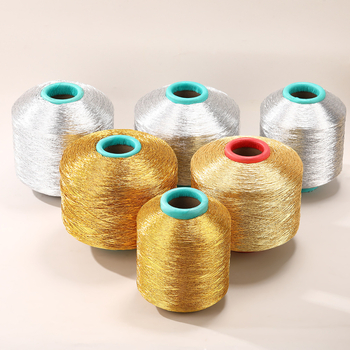 Yanchuan aukso ir sidabro siūlai iš medvilnės pluošto – siuvimui ir tekstilei - poliesteris (4- ir 6- gijų)