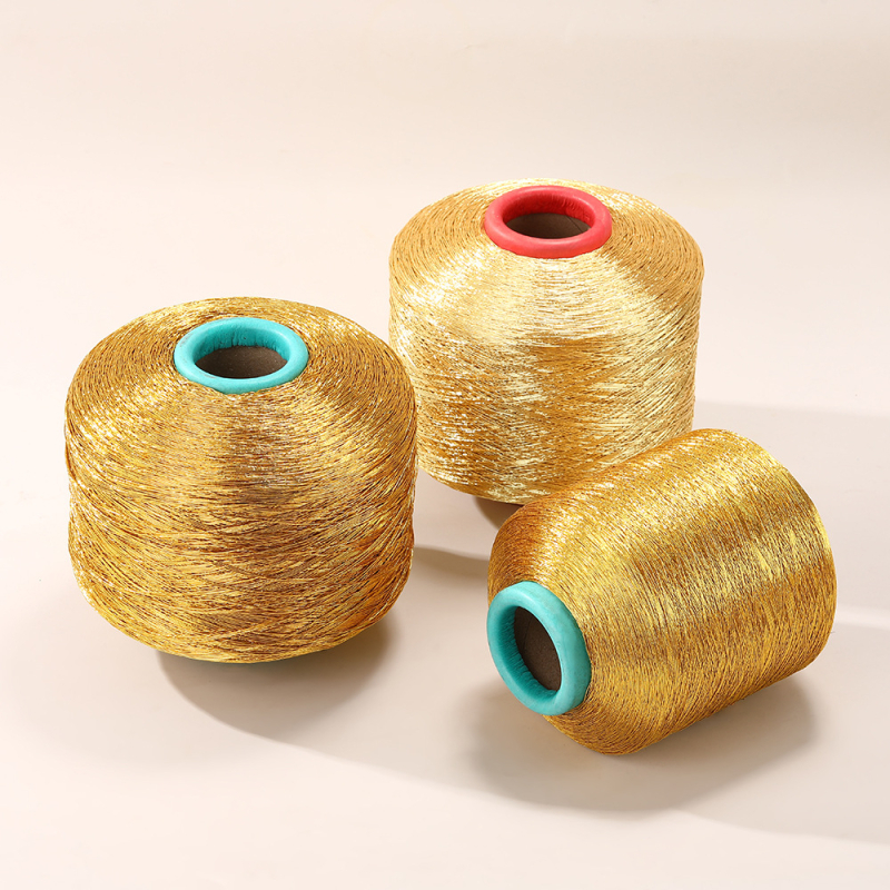 Yanchuan aukso ir sidabro siūlai iš medvilnės pluošto – siuvimui ir tekstilei - poliesteris (4- ir 6- gijų)