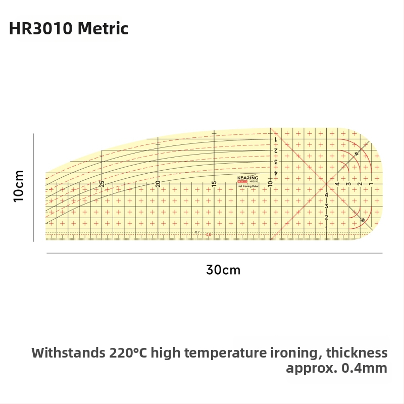 Kolding sentimeetriline joonlaud — plastikkorpus, kohandatav trükk, pakend 1/12/240