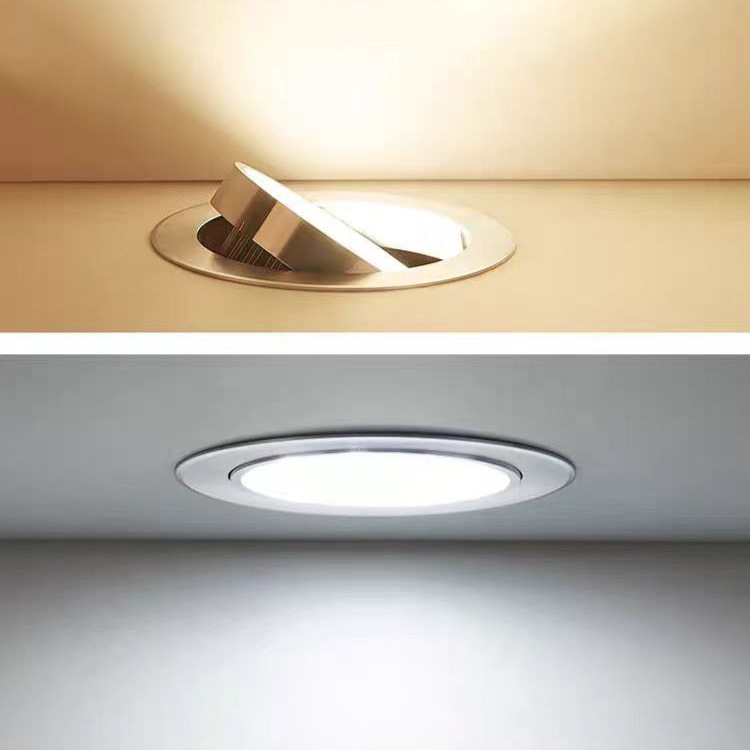 LED таванна прожекторна светлина, вградена, регулируем ъгъл, мощност 3W/5W/7W/12W, напрежение 110–240V, CRI ≥95
