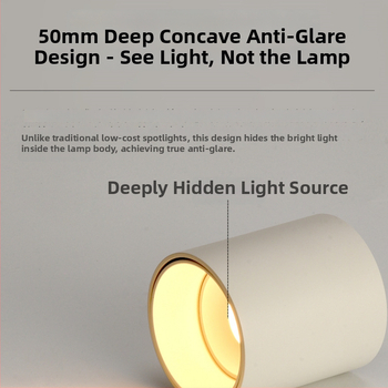 Povrchovo montovaný LED downlight, 6-10W, 220V, CRI ≥90