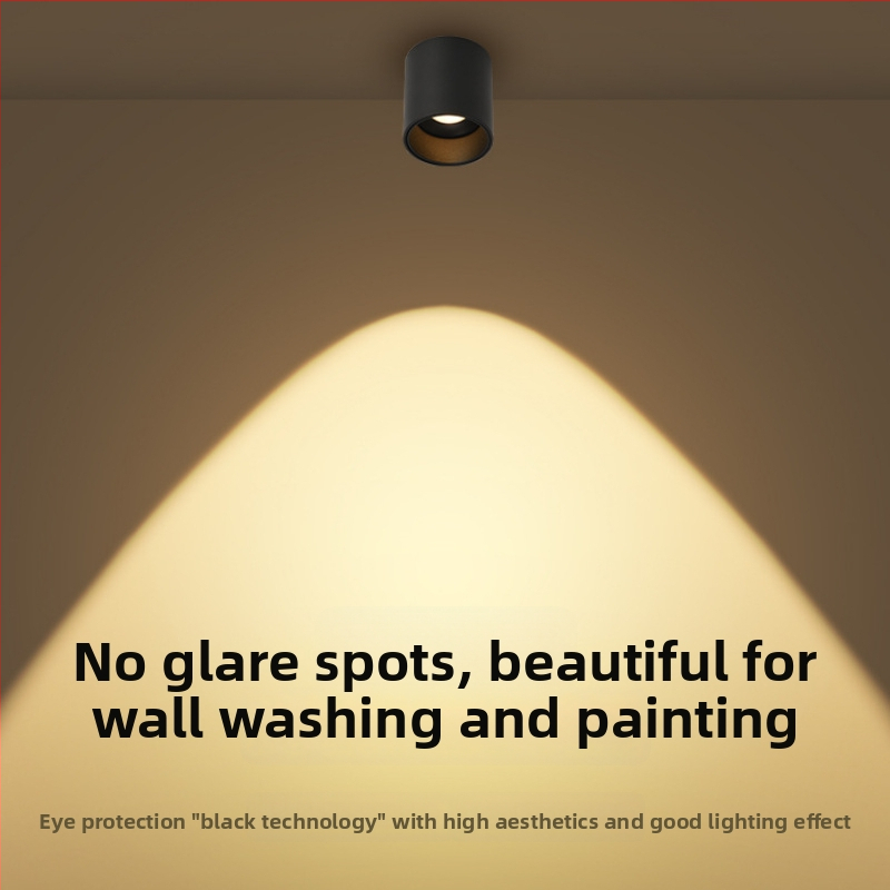 Povrchovo montovaný LED downlight, 6-10W, 220V, CRI ≥90