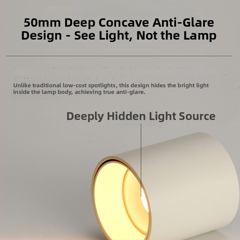 Povrchovo montovaný LED downlight, 6-10W, 220V, CRI ≥90