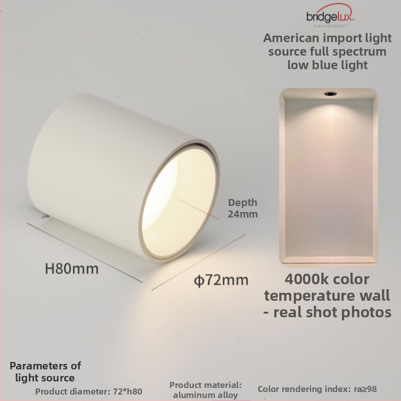 Povrchovo montovaný LED downlight, 6-10W, 220V, CRI ≥90