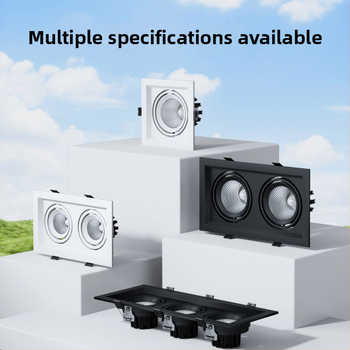 Ristküline sisseehitatud LED-ristlaga valgus koos kahekordse downlightiga, alumiiniumkorpus, 220V, CRI ≥95, mitteintelligentne juhtimine