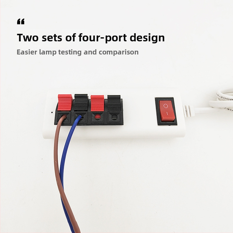 LED testa klipsis lampām un griestu apgaismojumam – 10A, 200W, 110-240V, 100g, korpuss: plastmasa + vara vads