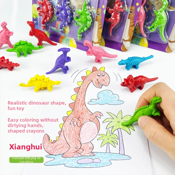 Plastvormidega krayonide värvimise komplekt — mudel XH-040, ümmargune pliiats, Styling Crayon seeria, korpus paberist