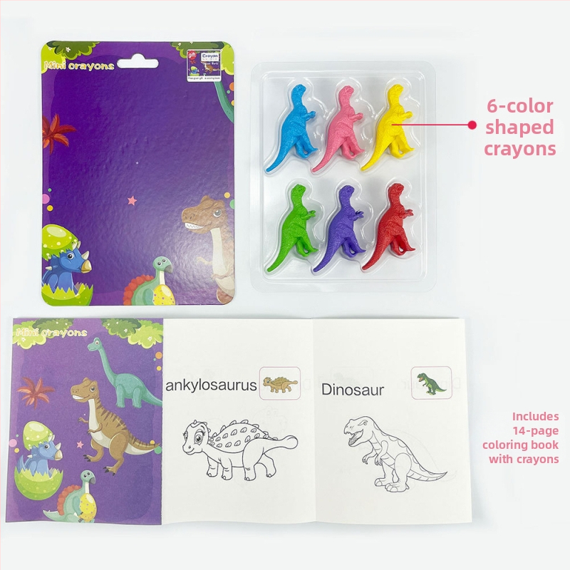 Plastformų dažymo rinkinys su vašku pieštukais — modelis XH-040, apvalus pieštukas, Styling Crayon serija, korpusas iš popieriaus