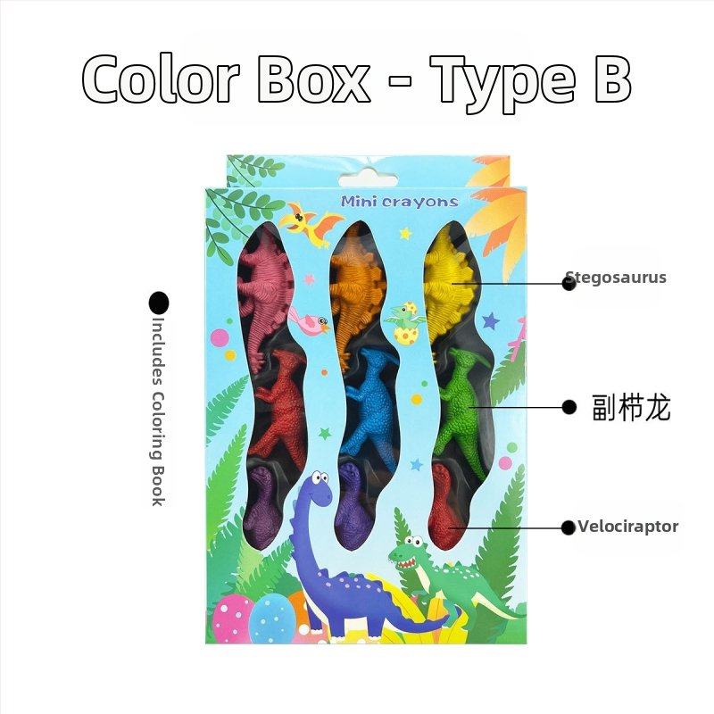 Plastvormidega krayonide värvimise komplekt — mudel XH-040, ümmargune pliiats, Styling Crayon seeria, korpus paberist