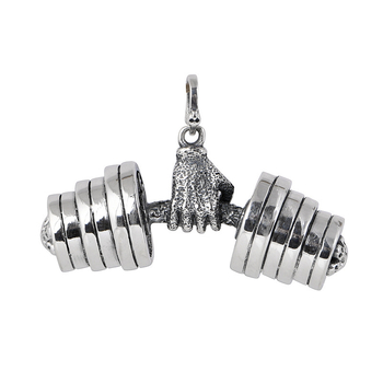 Kaklo papuošalas su hantelių pakabuku, vario medžiaga, U formos geometrinis dizainas, elektroplatuotas, etninis stilius, pavasaris 2023