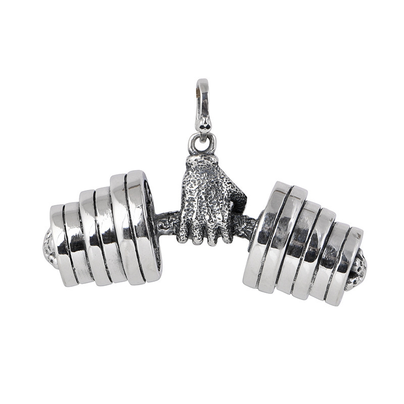 Kaklo papuošalas su hantelių pakabuku, vario medžiaga, U formos geometrinis dizainas, elektroplatuotas, etninis stilius, pavasaris 2023