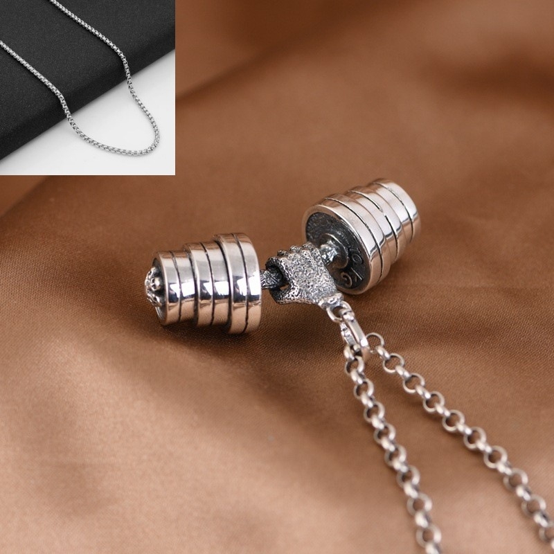 Kaklo papuošalas su hantelių pakabuku, vario medžiaga, U formos geometrinis dizainas, elektroplatuotas, etninis stilius, pavasaris 2023