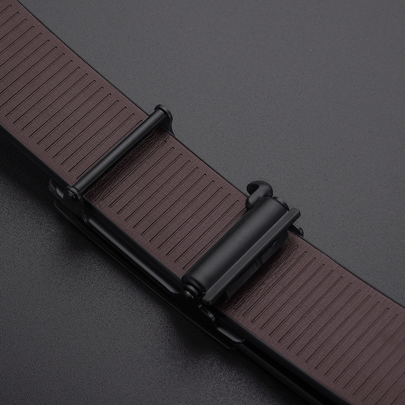 Centură pentru bărbați: cataramă automată clasică, curea din PU, cataramă netedă, stil de afaceri, Kimbottom