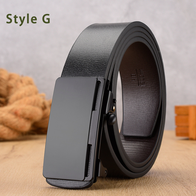 Centură pentru bărbați: cataramă automată clasică, curea din PU, cataramă netedă, stil de afaceri, Kimbottom