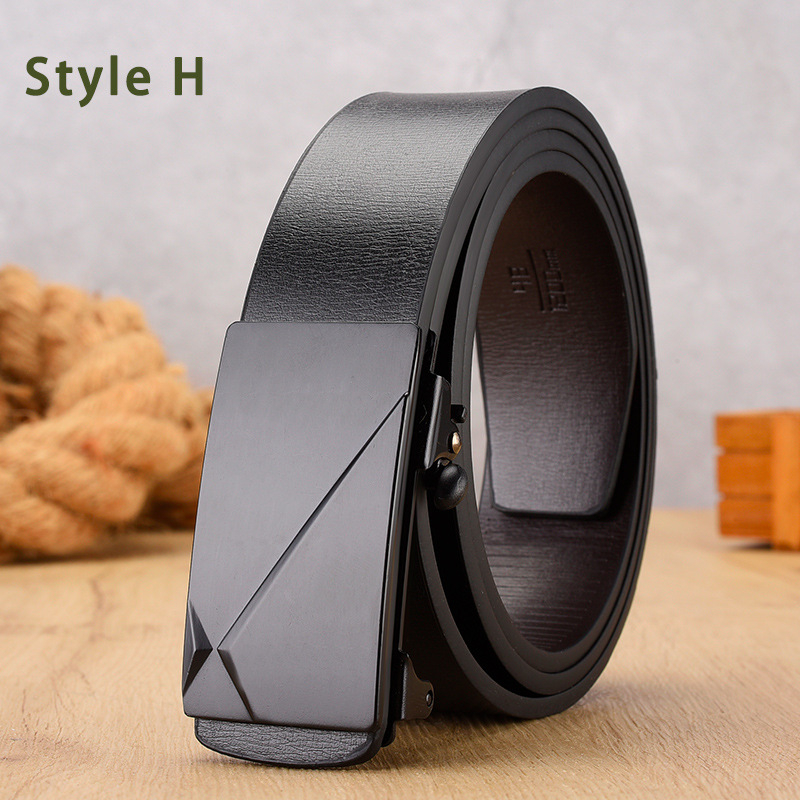 Centură pentru bărbați: cataramă automată clasică, curea din PU, cataramă netedă, stil de afaceri, Kimbottom
