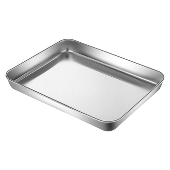 Pravokutna tava od 304 inox čelika za parenje i pečenje, ravno dno, površina elektrolitičke obrade.