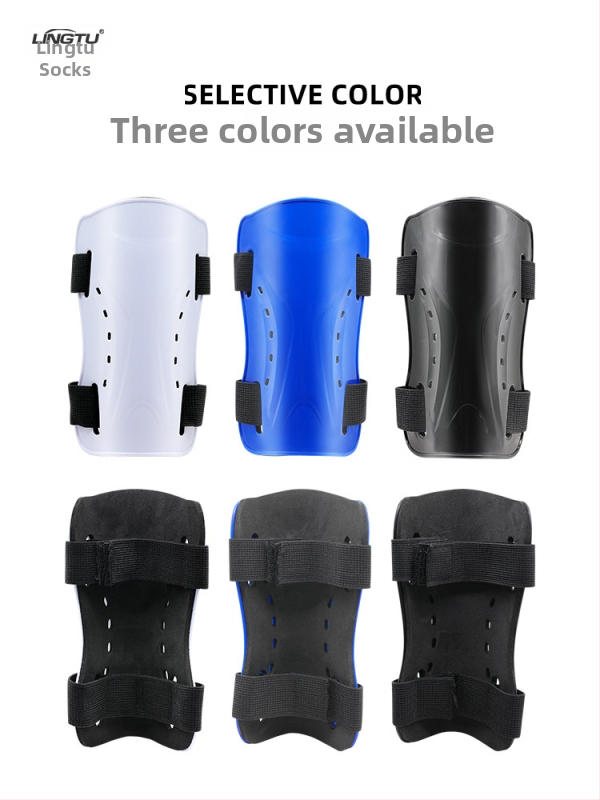 Futbolo blauzdos apsauga su plastiko korpusu, dviguba Velcro juosta