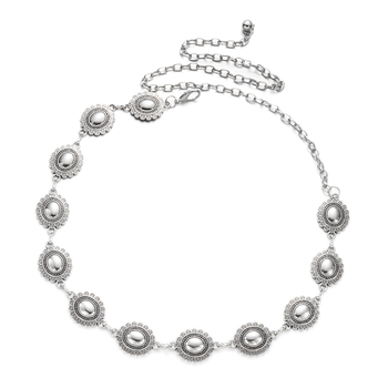 Moterų juosmens grandinė, lydinys, ilgis 125 cm arba 115 cm, bohemiškas stilius, leidimas 2025 m. ruduo