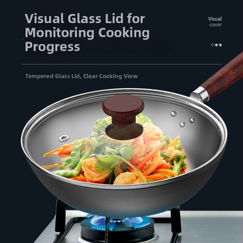 Wok išvalyto geležies be dangos, model VC32BH01, vieno dugno, tinka dujinėms viryklėms