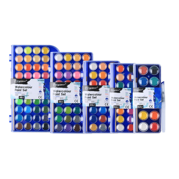 Giorgione kõva vesivärvi värvide komplekt, pulbrilised plaadid, karbis, 12–48 värvi, vesivärvidega maalimiseks.