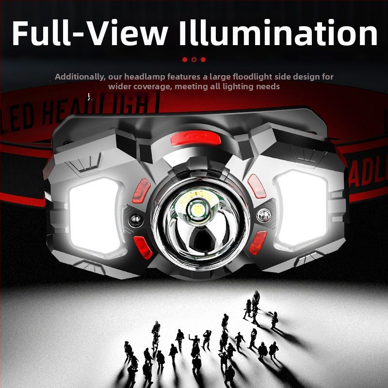 Hengnuo LED galvos žibintas, įkraunamas, 1200 mAh, 3,5 V, spindulio nuotolis 200-500 m