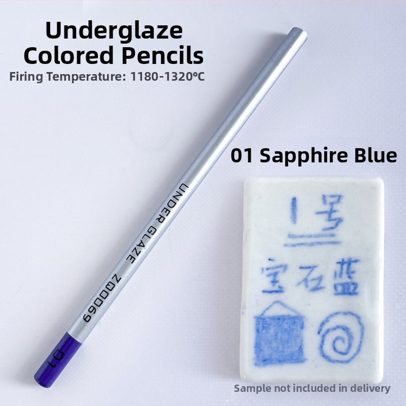 Thiaoohua zemglazūras krāsu zīmulis keramiskajai gleznošanai, viens komplekts; Materiāls: zemglazūras krāsa; Produkta kods: Underglaze colored pencil (single); Lietošana: keramiskā gleznošana