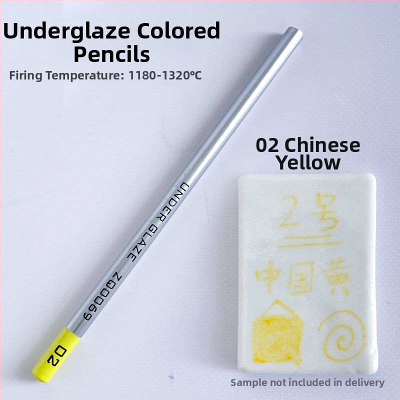 Thiaoohua zemglazūras krāsu zīmulis keramiskajai gleznošanai, viens komplekts; Materiāls: zemglazūras krāsa; Produkta kods: Underglaze colored pencil (single); Lietošana: keramiskā gleznošana