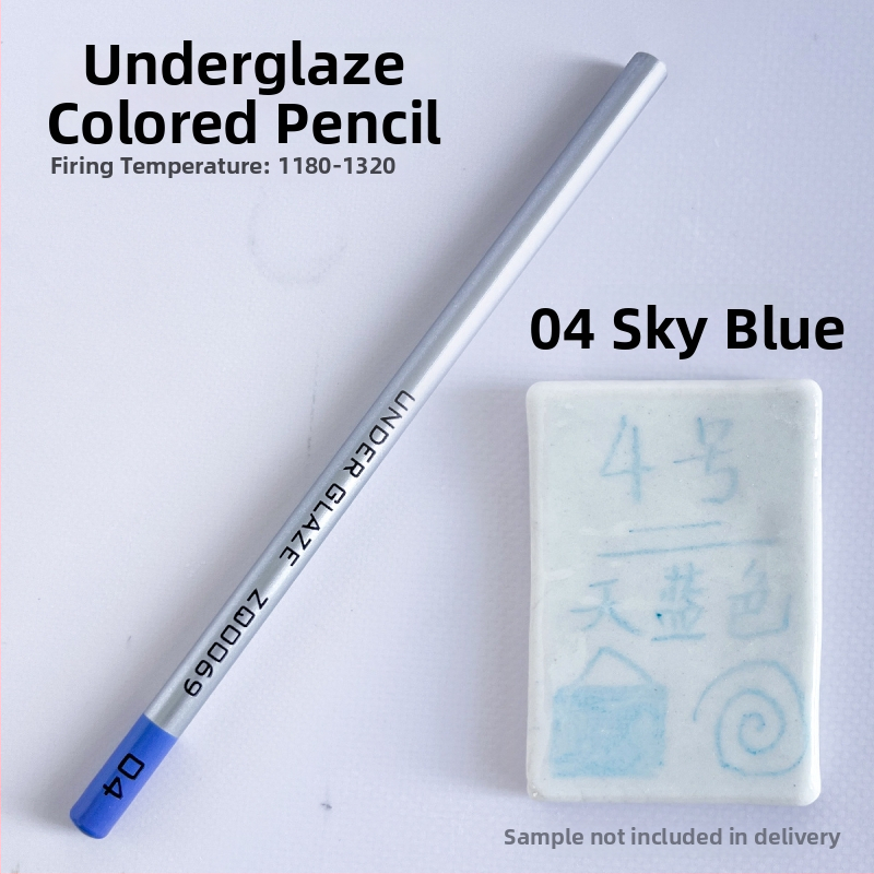 Thiaoohua zemglazūras krāsu zīmulis keramiskajai gleznošanai, viens komplekts; Materiāls: zemglazūras krāsa; Produkta kods: Underglaze colored pencil (single); Lietošana: keramiskā gleznošana