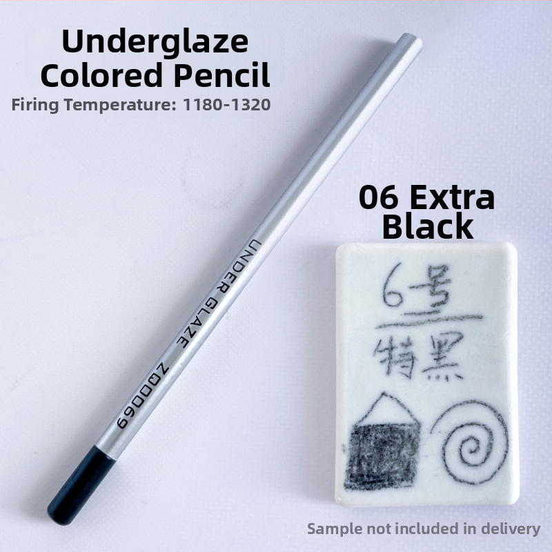 Thiaoohua zemglazūras krāsu zīmulis keramiskajai gleznošanai, viens komplekts; Materiāls: zemglazūras krāsa; Produkta kods: Underglaze colored pencil (single); Lietošana: keramiskā gleznošana