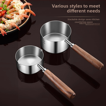 304 nerūdijančio plieno aliejinė keptuvė, plokščią dugną, be dangos, 3,5 cm gylio, skirta įkaitinti aliejų ir skoninti