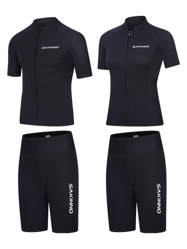 Unisex dviejų dalių nardymo wetsuit iš neopreno, 90% neoprenas + 10% nailonas, šiltas, visiems sezonams