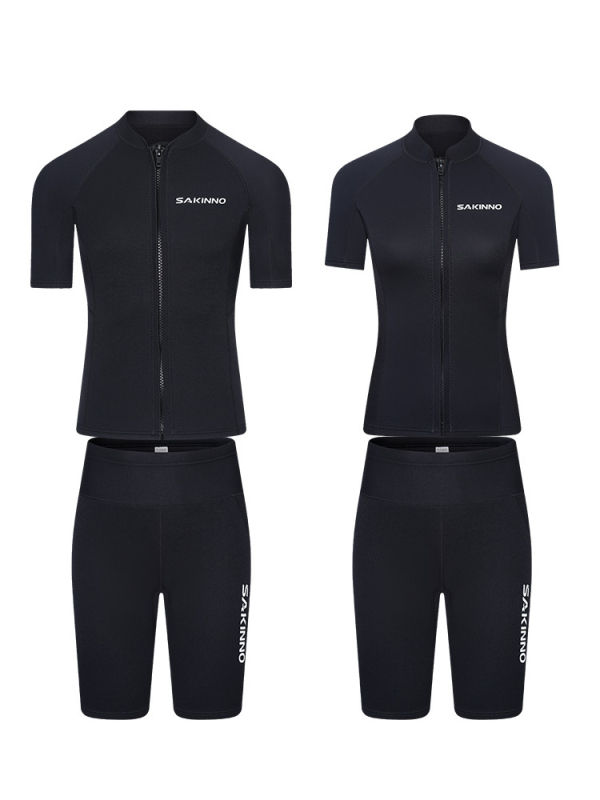 Unisex dviejų dalių nardymo wetsuit iš neopreno, 90% neoprenas + 10% nailonas, šiltas, visiems sezonams