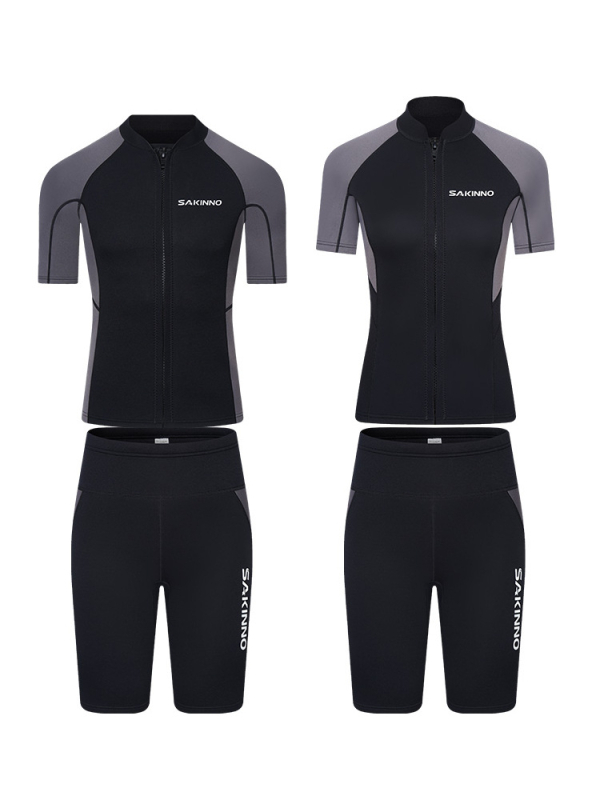 Unisex dviejų dalių nardymo wetsuit iš neopreno, 90% neoprenas + 10% nailonas, šiltas, visiems sezonams