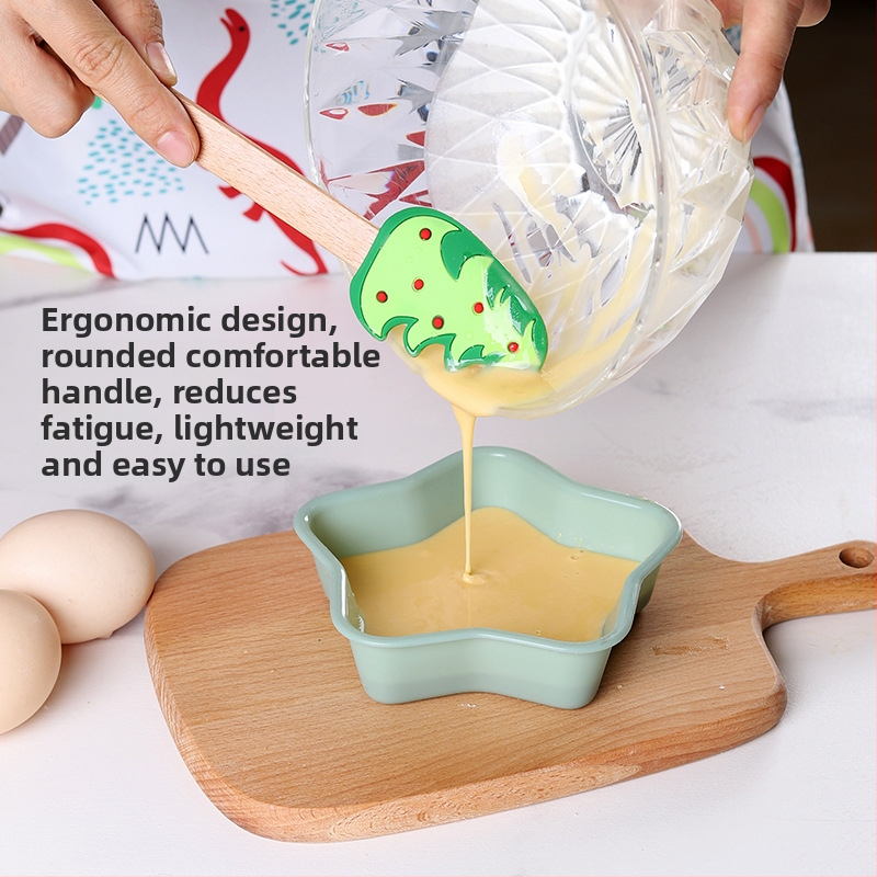 Cepšanas komplekts mājās: mīklas rulītis, silikona lāpstiņa un olu putotājs; materiāls silikons; neregulāra forma; paredzēts cepšanai