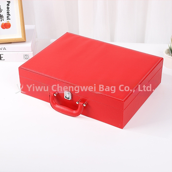 Кутия за маджонг с подаръчна опаковка, PU + дъска с плътност, кутия за съхранение на чипове, опаковка за продажба, допуск 0,5 см