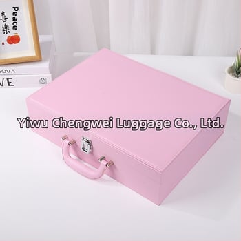 Кутия за маджонг с подаръчна опаковка, PU + дъска с плътност, кутия за съхранение на чипове, опаковка за продажба, допуск 0,5 см