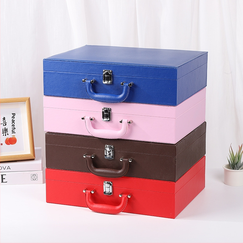 Кутия за маджонг с подаръчна опаковка, PU + дъска с плътност, кутия за съхранение на чипове, опаковка за продажба, допуск 0,5 см